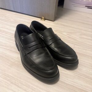 Bruno Marc Black PU Leather Penny Loafers
